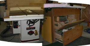 Cabinet saw & Accessory Cabinet